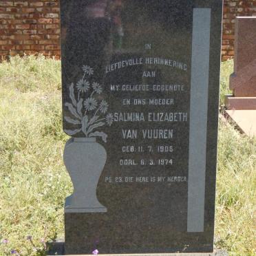VUUREN Petrus, Jansen van 1899-1978 &amp; Salmina Elizabeth 1905-1974