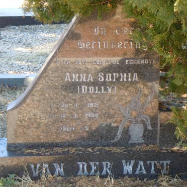 WATT Anna Sophia, van der 1921-1983