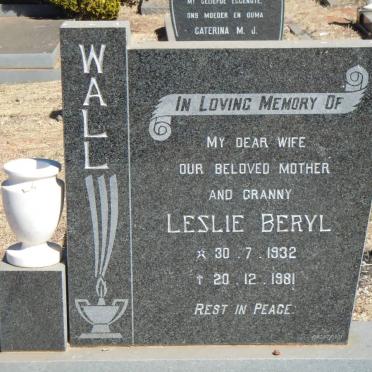 WALL Leslie Beryl 1932-1981