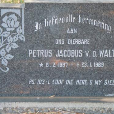 WALT Petrus Jacobus, v.d. 1887-1969