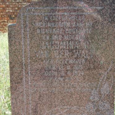 WALT Jacomina C.,van der nee OLLEWAGEN 1918-1974