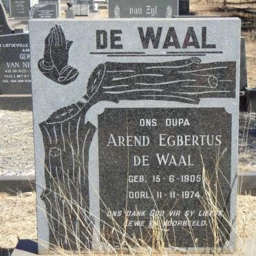 WAAL Arend Egbertus, de 1905-1974