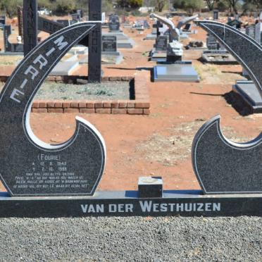 WESTHUIZEN Mirrie, van der nee FOURIE 1942-1999
