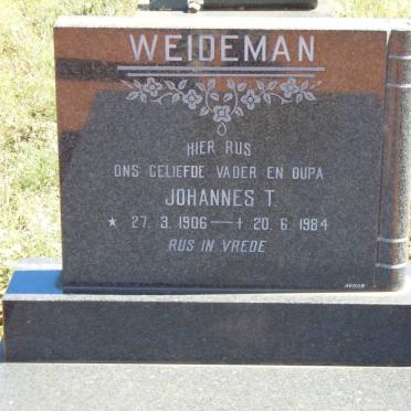 WEIDEMAN Johannes T. 1906-1984