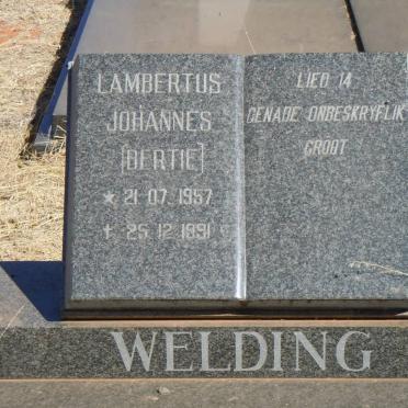 WELDING  Lambertus Johannes 1957-1991