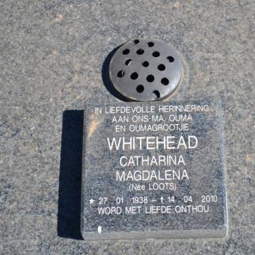 WHITEHEAD Johann Ludwieg 1935-1990 &amp; Catharina Magdalena LOOTS 1938-2010