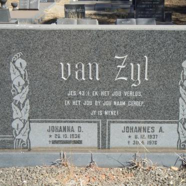 ZYL Johannes A., van 1937-1976 &amp; Johanna D. 1936-