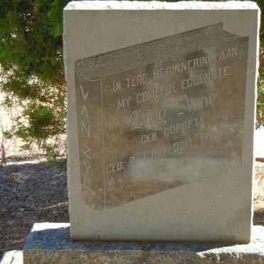 ZYL, Lucy Anne, van nee CORBETT 1914-1965