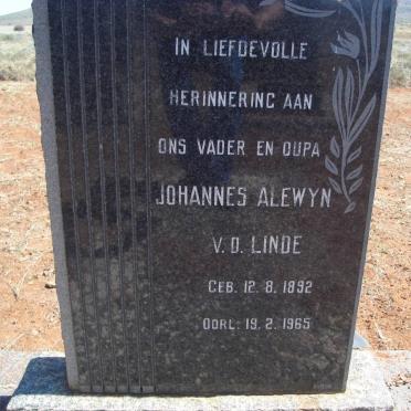 LINDE Johannes Alewyn, v.d. 1892-1965