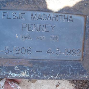 PENNEY Elsje Magaritha nee VAN ZIJL 1906-1992