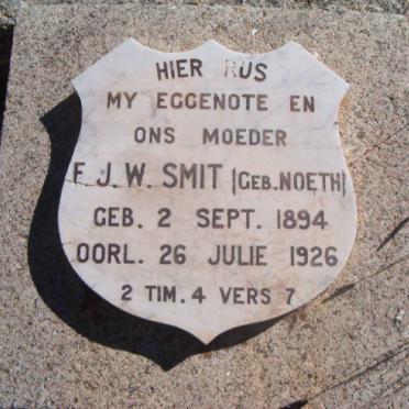 SMIT F.J.W. neé NOETH 1894-1926