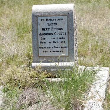 CLOETE Gert Petrus Jacobus 1864-1935