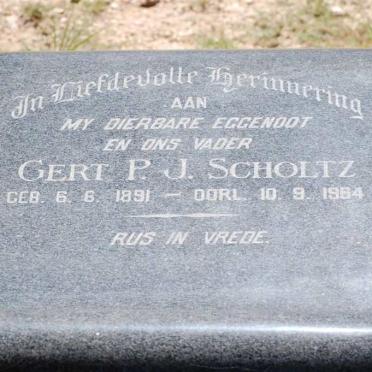 SCHOLTZ Gert P.J. 1891-1964