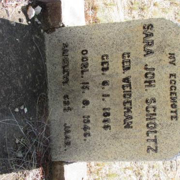 SCHOLTZ Sara Joh. nee WEIDEMAN 1865-1946