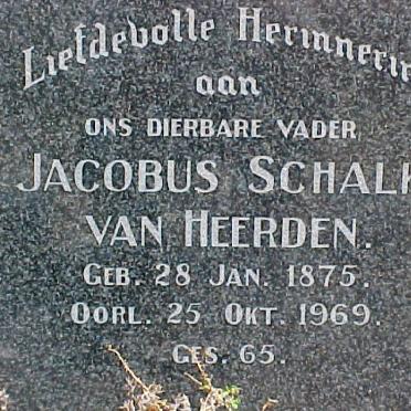 HEERDEN Jacobus Schalk, van 1875-1969 