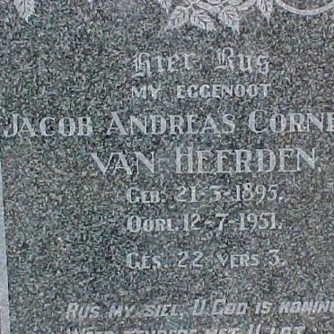 HEERDEN Jacob Andreas Cornelius, van 1895-1951