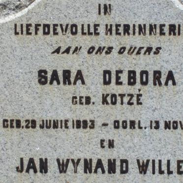 VLOK Jan Wynand Willem 1884-1968 &amp; Sara Debora KOTZE 1893-1951 