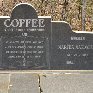 COFFEE Martha Magdalena 1893-