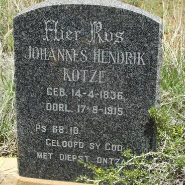 KOTZE Johannes Hendrik 1836-1915