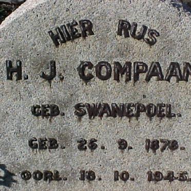 COMPAAN H.J. nee SWANEPOEL 1878-1945