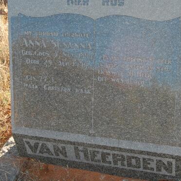 HEERDEN Anna Susanna, van 1895-1949