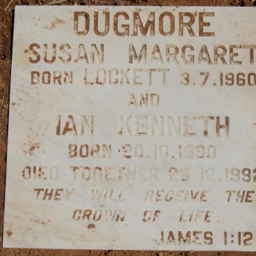 DUGMORE Susan Margaret nee LOCKETT 1960-1992 :: DUGMORE Ian Kenneth 1990-1992