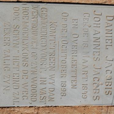 JACOBS Daniel Jacobis Johannes 1849-1898