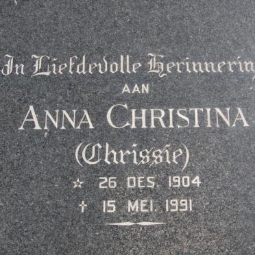 TOIT Anna Christina, du 1904-1991