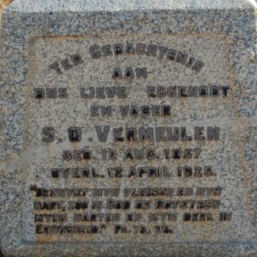 VERMEULEN S.D. 1857-1925