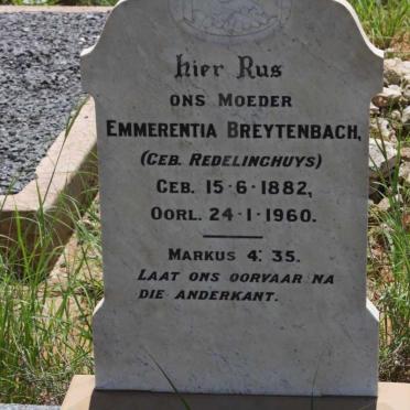 BREYTENBACH Emmerentia nee REDELINGHUYS 1882-1960