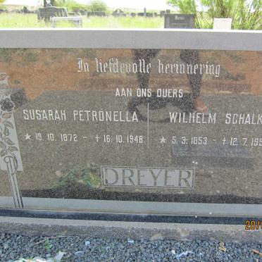 DREYER Wilhelm Schalk 1853-1954 &amp; Susarah Petronella 1872-1948