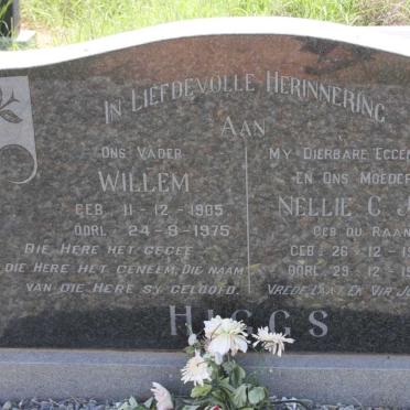 HIGGS Willem 1905-1975 &amp; Nellie C.J.S. du RAAN 1906-1967