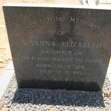 JAGER Anna Susanna, de 1891-1973