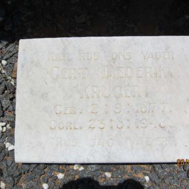 KRUGER Gert Diederik 1877-1948