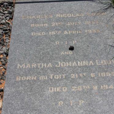 LOUW Charles Nicolas 1853-1933 &amp; Martha Johanna DU TOIT 1853-1941