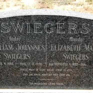 SWIEGERS Gielliam Johannes 1886-1948 &amp; Elizabeth Maria VISSER 1889-