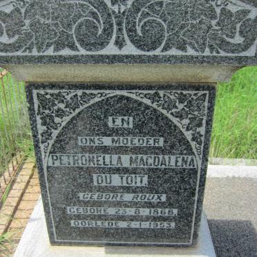 TOIT Petronella Magdalena, du nee ROUX 1868-1953