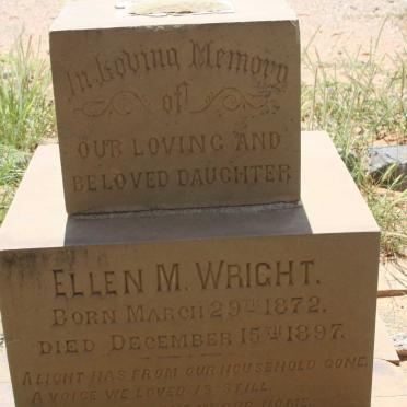 WRIGHT Ellen M. 1872-1897