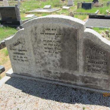 BADENHORST Petrus Johannes 1877-1945 &amp; Anna Susanna 1873-1944