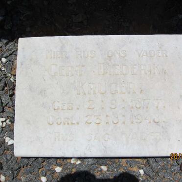KRUGER Gert Diederik 1877-1948