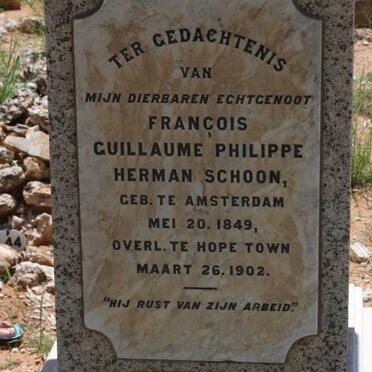 SCHOON Francois Guillaume Philippe Herman 1849-1902