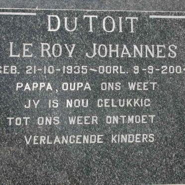 TOIT Le Roy Johannes, du 1935-2004