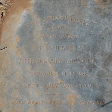 TOIT Stephanus Abraham, du 1826-1889