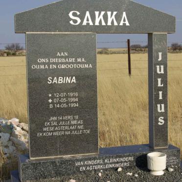 SAKKA Sabina 1916-1994