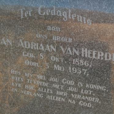 HEERDEN Jan Adriaan, van 1886-1957