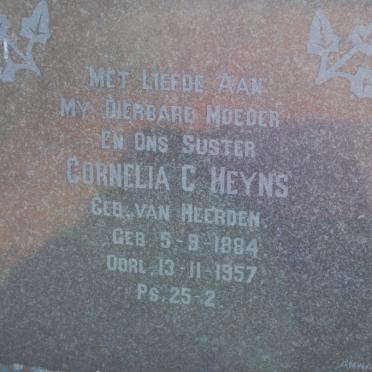 HEYNS Cornelia C. nee VAN HEERDEN 1884-1957