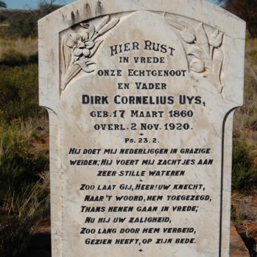 UYS Dirk Cornelius 1860-1920