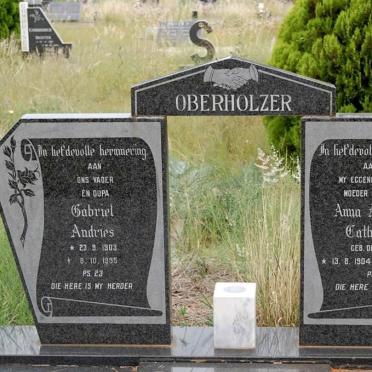 OBERHOLZER Gabriel Andries 1903-1995 &amp; Anna Aletta Catharina DE JAGER 1904-1984
