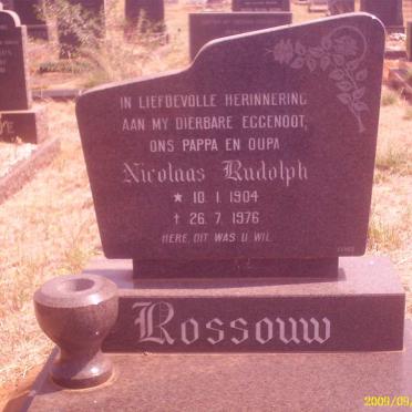 ROSSOUW Nicolaas 1904-1976