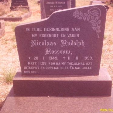 ROSSOUW Nicolaas Rudolph 1949-1999